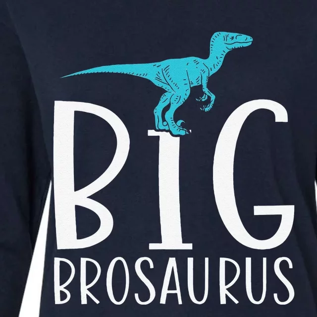 Big Brosaurus Dinosaur Big Brother Womens Cotton Relaxed Long Sleeve T-Shirt