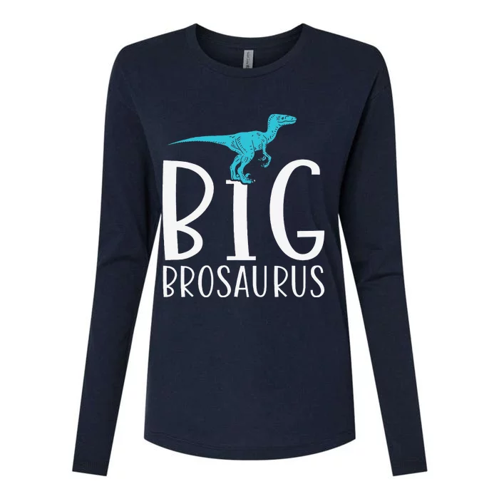 Big Brosaurus Dinosaur Big Brother Womens Cotton Relaxed Long Sleeve T-Shirt