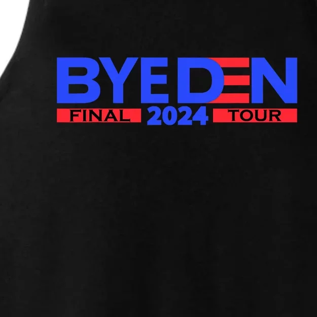 Biden Bye Den Final Tour 2024 Funny Novelty Design Ladies Tri-Blend Wicking Tank