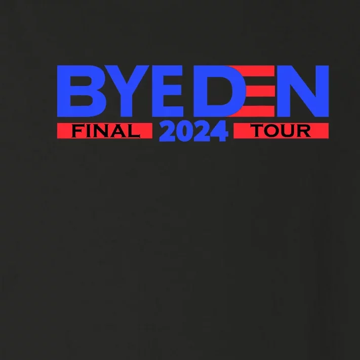 Biden Bye Den Final Tour 2024 Funny Novelty Design Toddler Long Sleeve Shirt