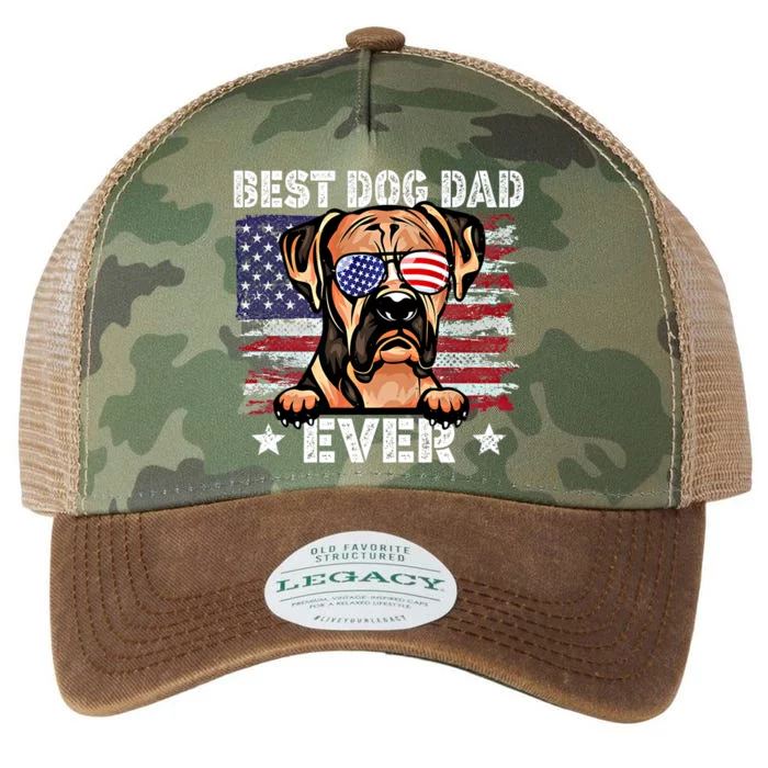 Best Boxer Dad Ever American Flag Fathers Day Gift Legacy Tie Dye Trucker Hat