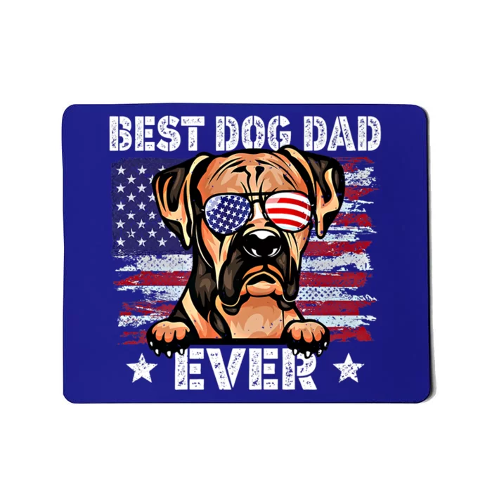 Best Boxer Dad Ever American Flag Fathers Day Gift Mousepad