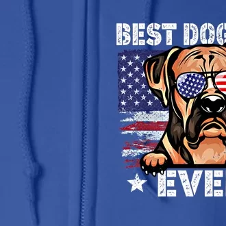 Best Boxer Dad Ever American Flag Fathers Day Gift Full Zip Hoodie