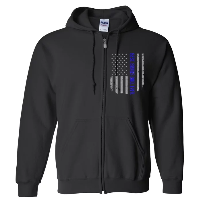 Best Bonus Dad Ever American Flag Gift For Fathers Day Full Zip Hoodie