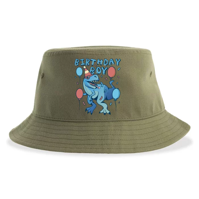 Birthday Boy Dinosaur Celebration Sustainable Bucket Hat