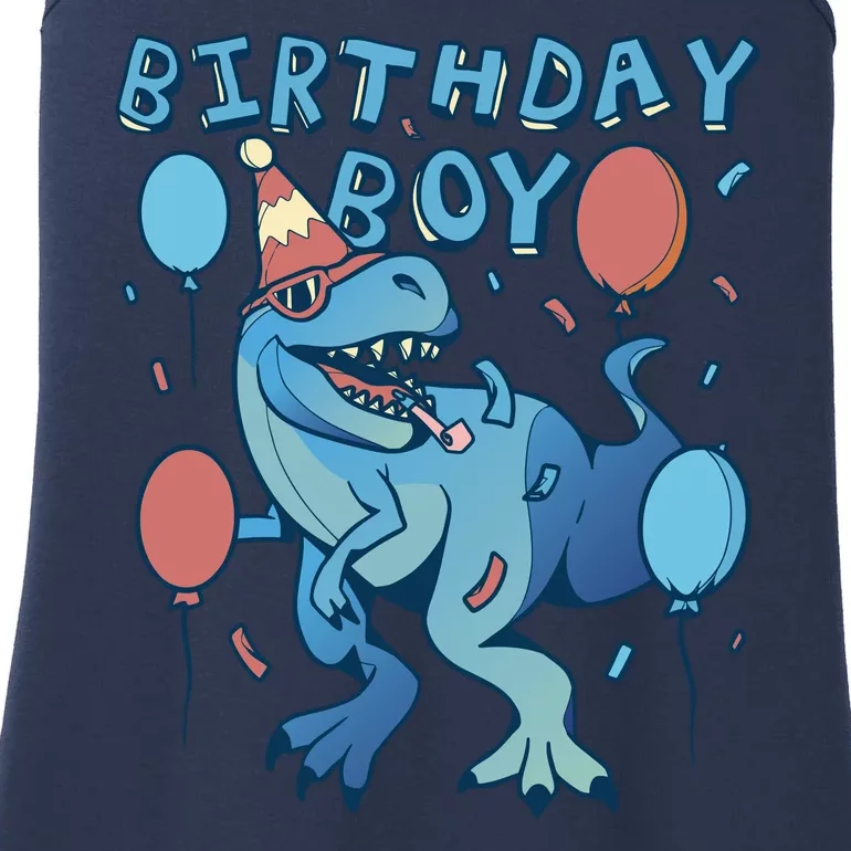 Birthday Boy Dinosaur Celebration Ladies Essential Tank