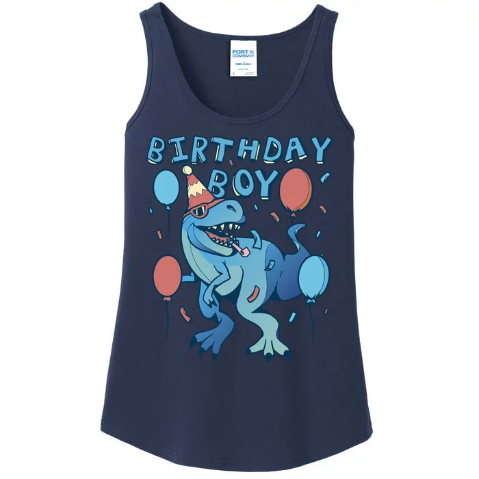 Birthday Boy Dinosaur Celebration Ladies Essential Tank