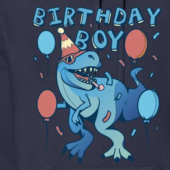 Birthday Boy Dinosaur Celebration Premium Hoodie