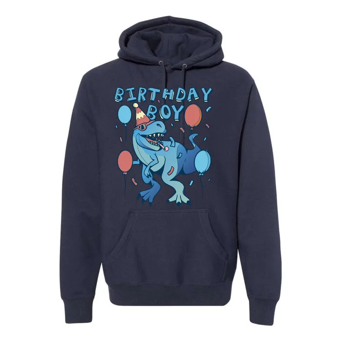 Birthday Boy Dinosaur Celebration Premium Hoodie