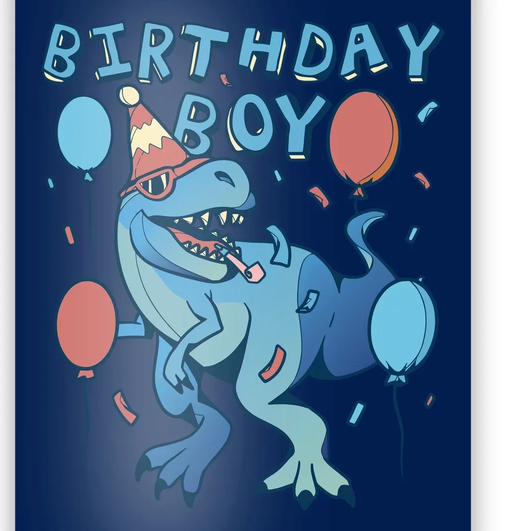 Birthday Boy Dinosaur Celebration Poster