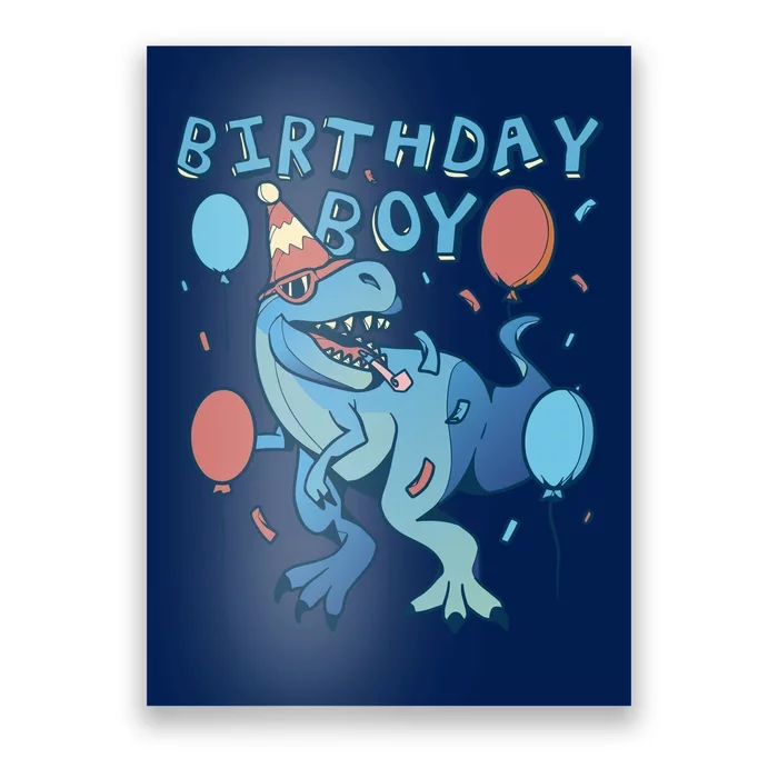 Birthday Boy Dinosaur Celebration Poster