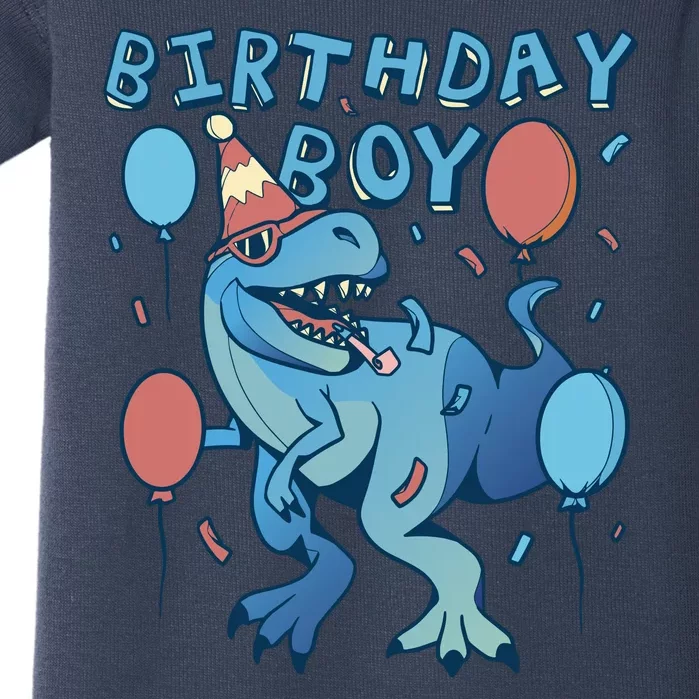 Birthday Boy Dinosaur Celebration Baby Bodysuit