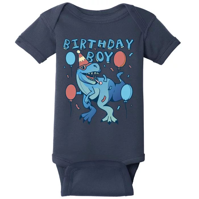 Birthday Boy Dinosaur Celebration Baby Bodysuit