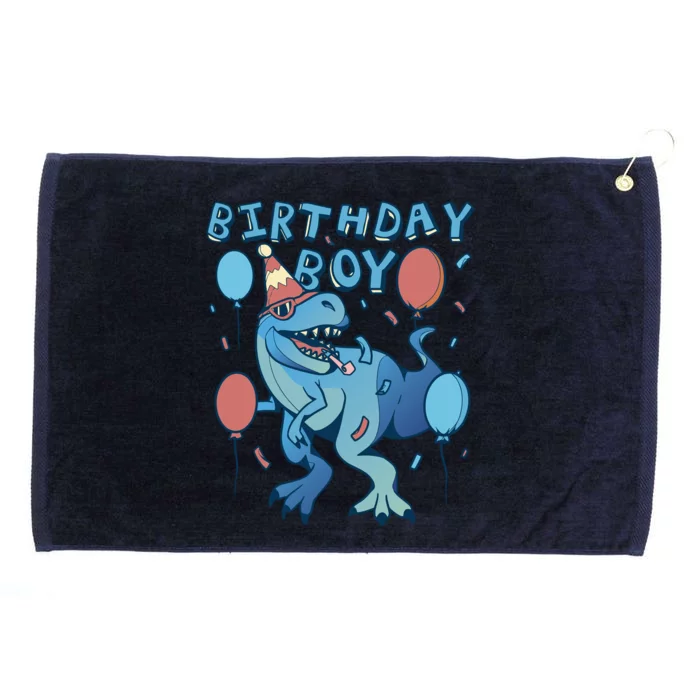 Birthday Boy Dinosaur Celebration Grommeted Golf Towel