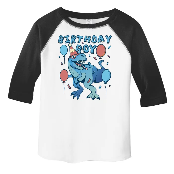 Birthday Boy Dinosaur Celebration Toddler Fine Jersey T-Shirt