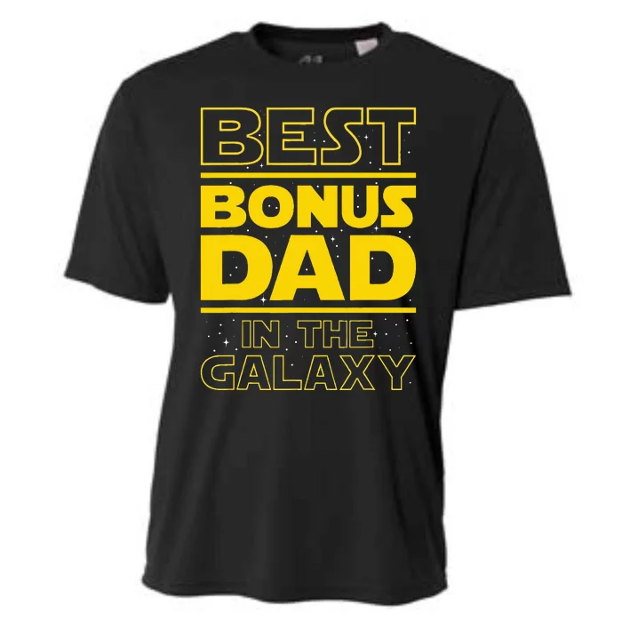 Best Bonus Dad In The Galaxy Stepfather Stepdad Grandpa Cooling Performance Crew T-Shirt