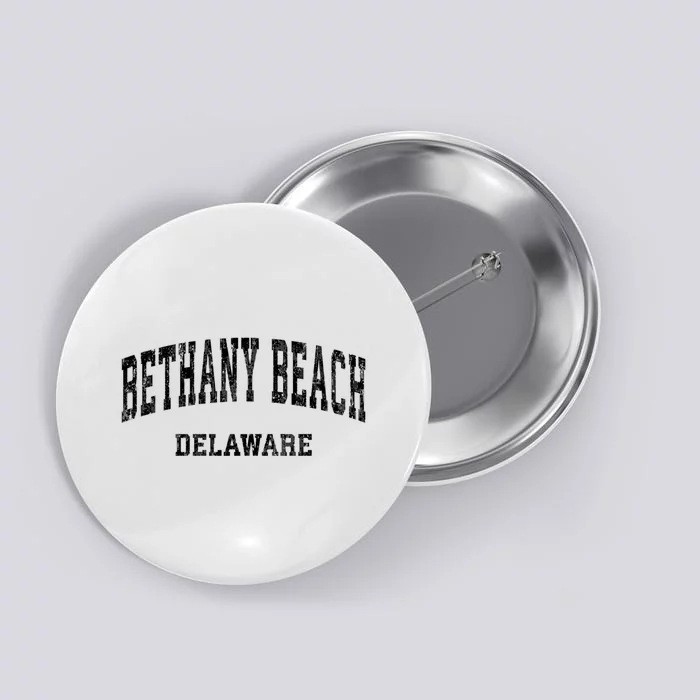 Bethany Beach Delaware De Vintage Varsity Sports Design Button