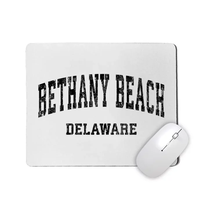 Bethany Beach Delaware De Vintage Varsity Sports Design Mousepad