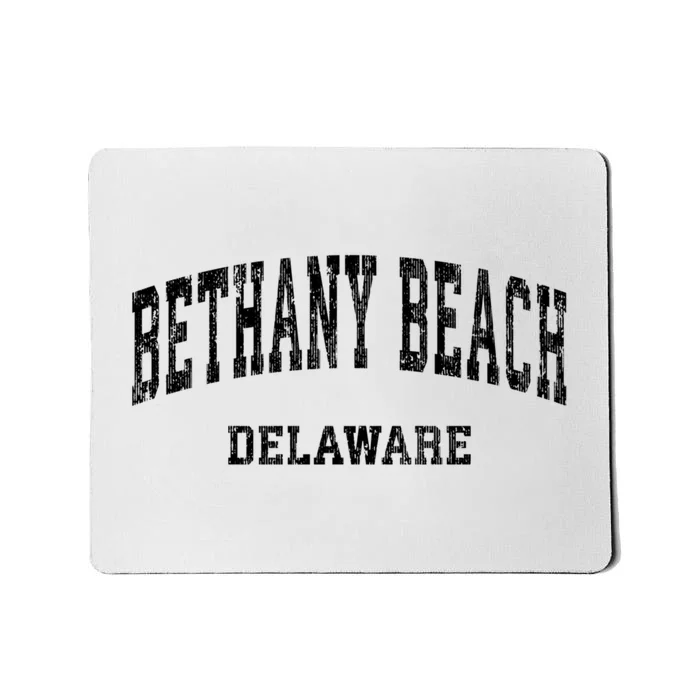 Bethany Beach Delaware De Vintage Varsity Sports Design Mousepad