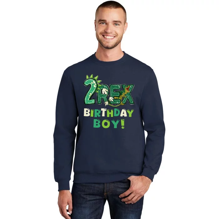 Birthday Boy Dino Dinosaur Tall Sweatshirt