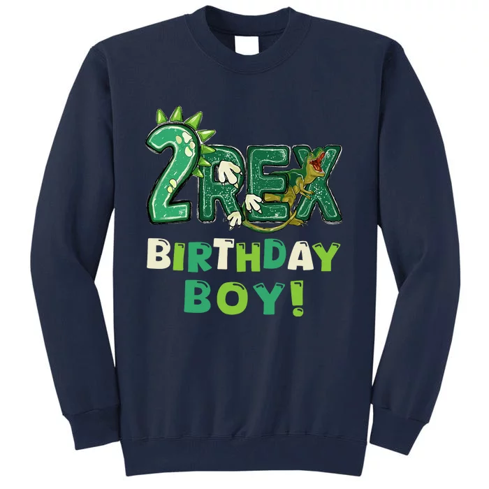 Birthday Boy Dino Dinosaur Tall Sweatshirt