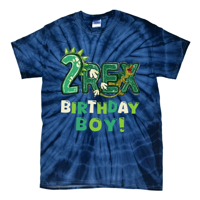 Birthday Boy Dino Dinosaur Tie-Dye T-Shirt