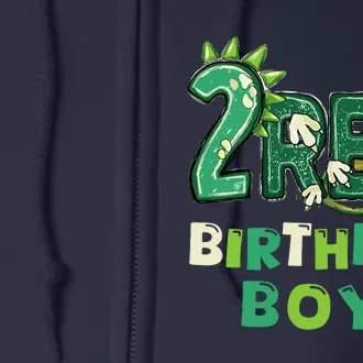 Birthday Boy Dino Dinosaur Full Zip Hoodie