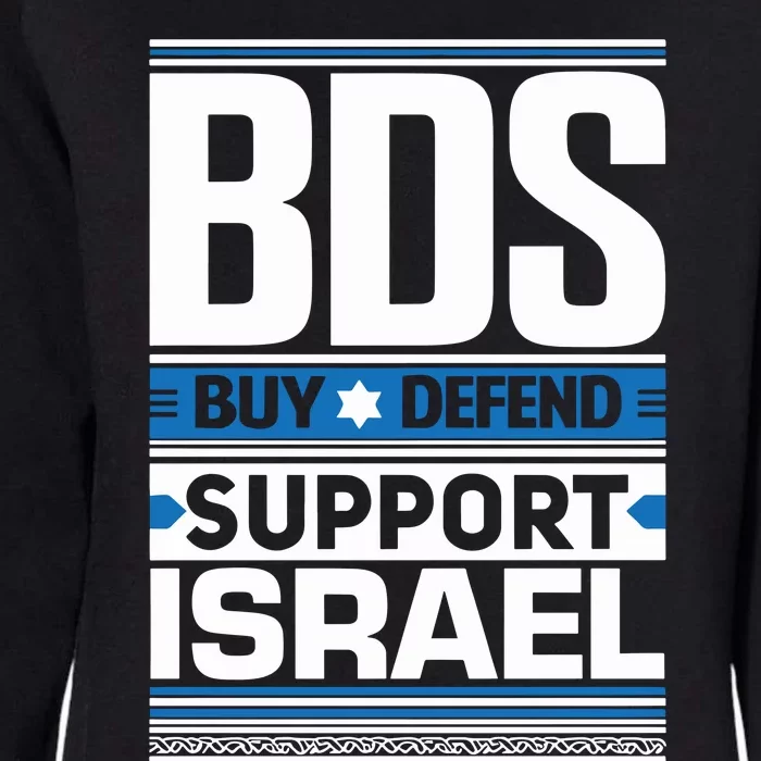 Bds Buy Defend Support Israel Womens California Wash Sweatshirt