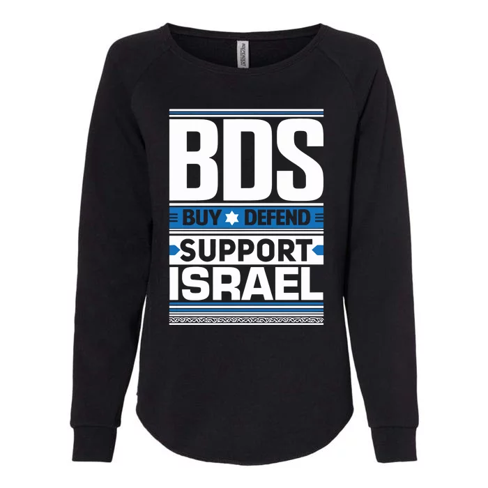 Bds Buy Defend Support Israel Womens California Wash Sweatshirt