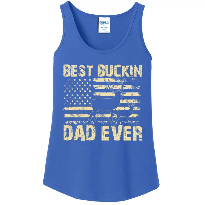 Best Buckin Dad Ever Fathers Day 2024 Funny Fathers Day Meaningful Gift Ladies Essential Tank