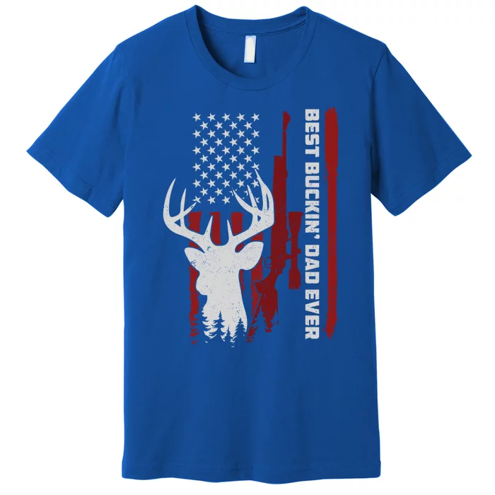 Best Buckin Dad Ever Deer Hunting Gift Premium T-Shirt