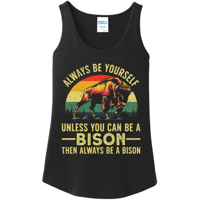 Best Bison Design Buffalo Bison Lovers Ladies Essential Tank