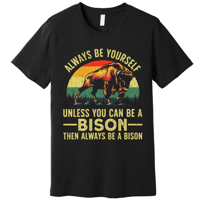 Best Bison Design Buffalo Bison Lovers Premium T-Shirt