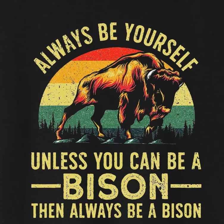 Best Bison Design Buffalo Bison Lovers Women's Crop Top Tee