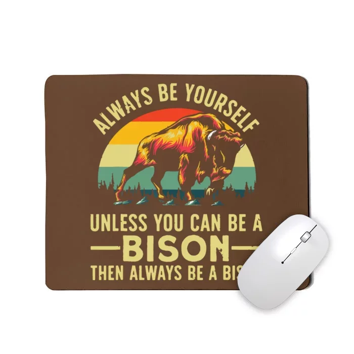 Best Bison Design For Buffalo Bison Lovers Mousepad