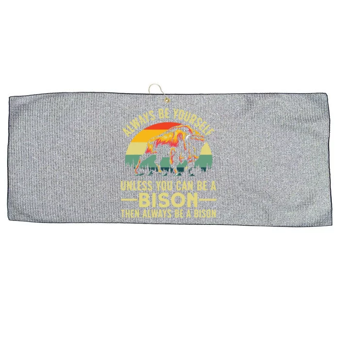 Best Bison Design For Buffalo Bison Lovers Large Microfiber Waffle Golf Towel