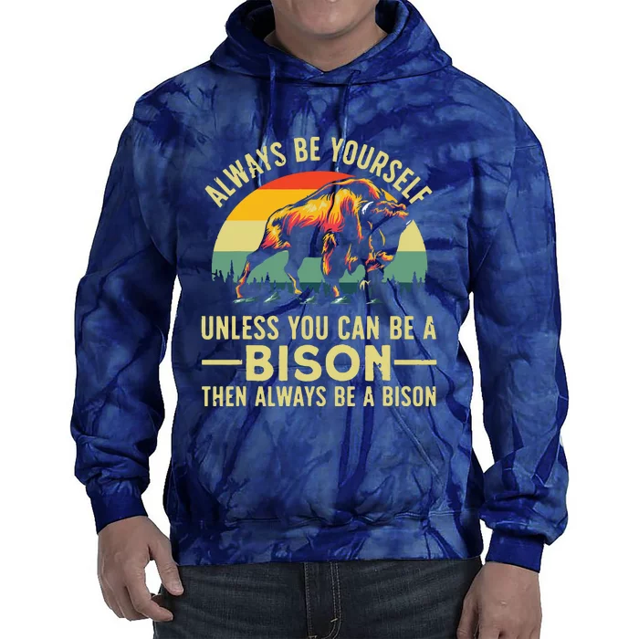 Best Bison Design For Buffalo Bison Lovers Tie Dye Hoodie