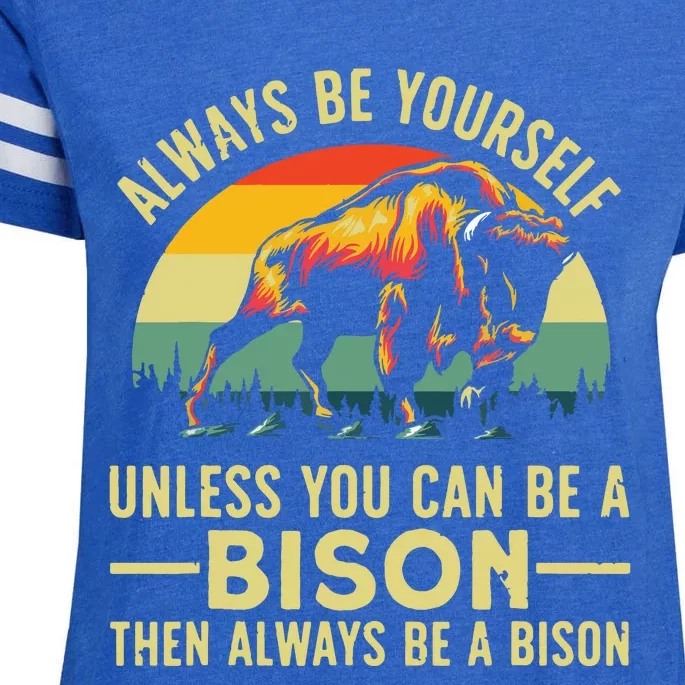 Best Bison Design For Buffalo Bison Lovers Enza Ladies Jersey Football T-Shirt