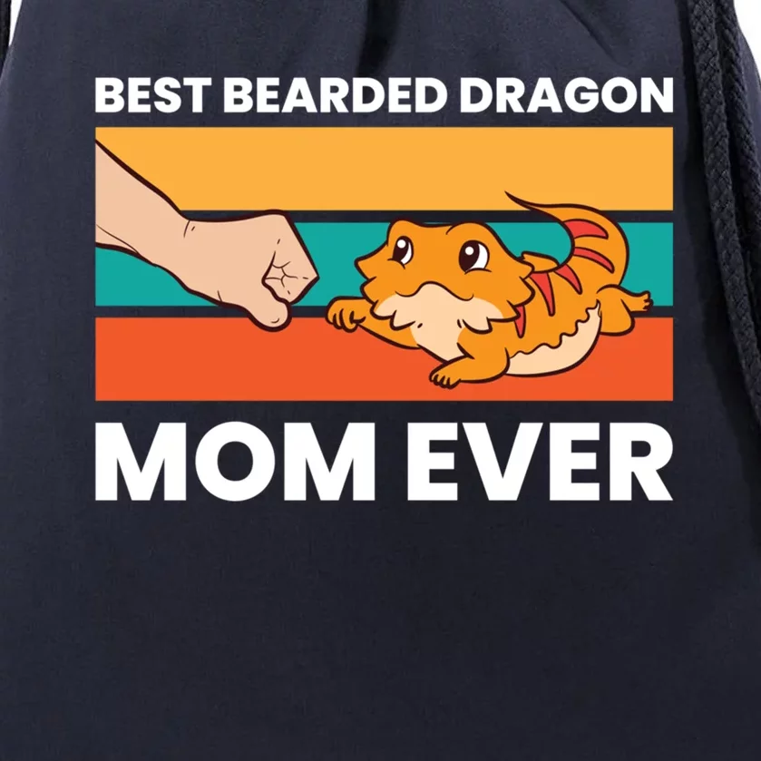 Best Bearded Dragon Mom Ever Lizard Bearded Dragon Gift Drawstring Bag