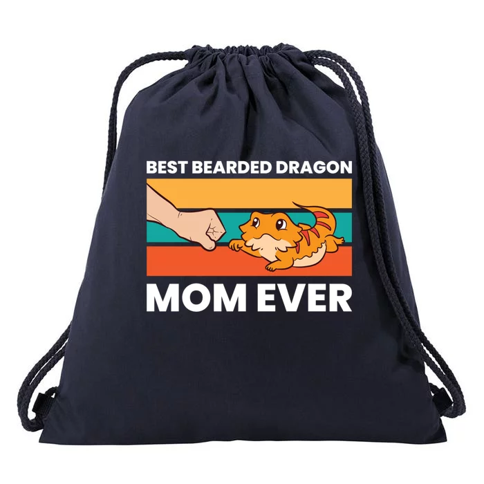 Best Bearded Dragon Mom Ever Lizard Bearded Dragon Gift Drawstring Bag