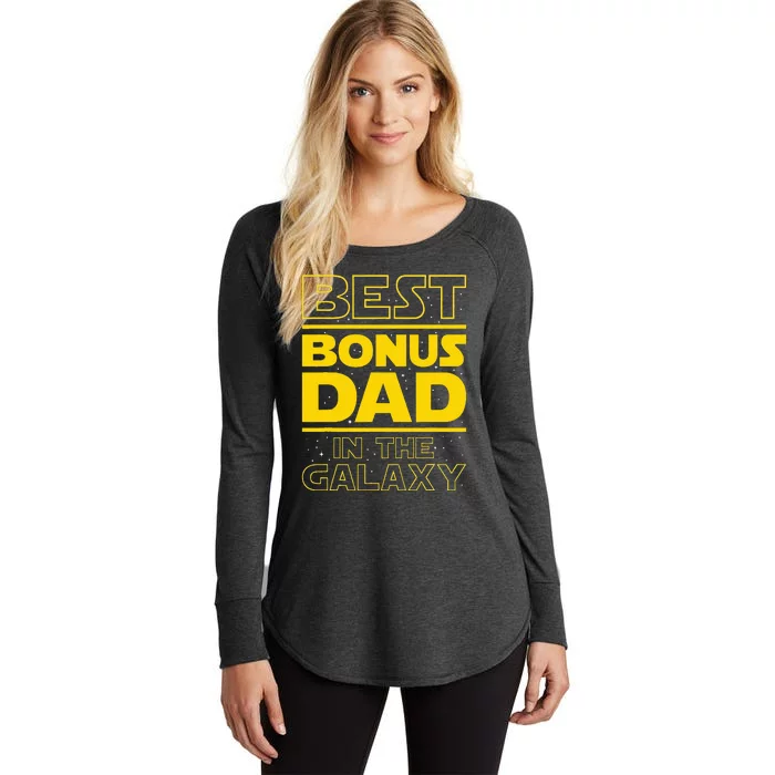 Best Bonus Dad In The Galaxy Stepfather Stepdad Grandpa Women's Perfect Tri Tunic Long Sleeve Shirt