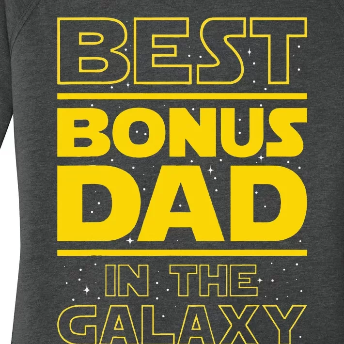 Best Bonus Dad In The Galaxy Stepfather Stepdad Grandpa Women's Perfect Tri Tunic Long Sleeve Shirt