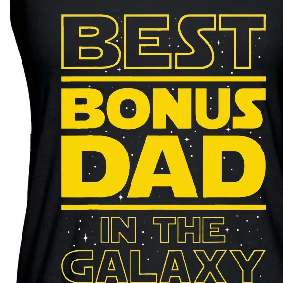 Best Bonus Dad In The Galaxy Stepfather Stepdad Grandpa Ladies Essential Flowy Tank