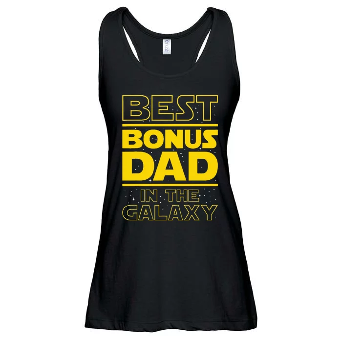 Best Bonus Dad In The Galaxy Stepfather Stepdad Grandpa Ladies Essential Flowy Tank