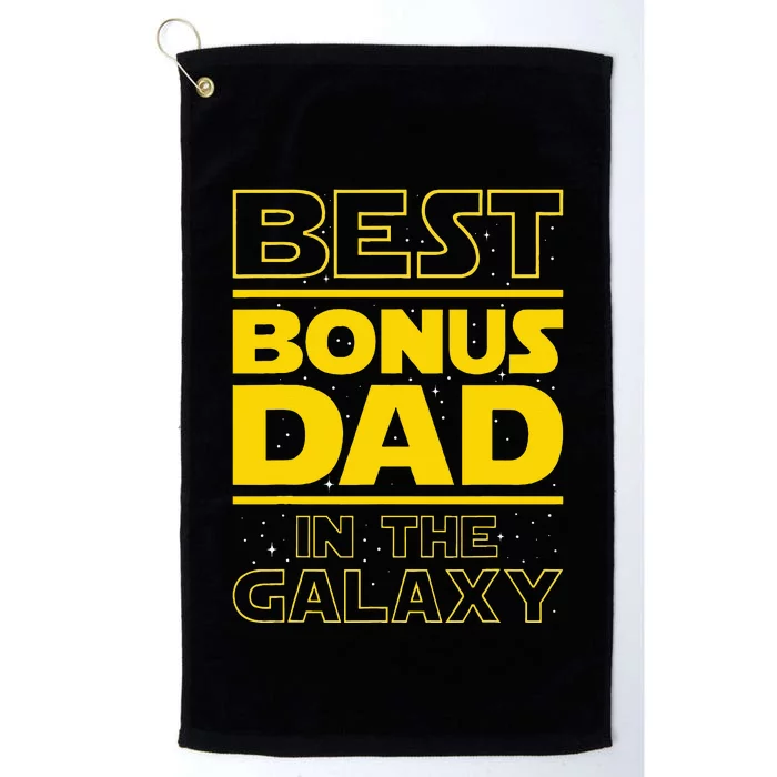 Best Bonus Dad In The Galaxy Stepfather Stepdad Grandpa Platinum Collection Golf Towel