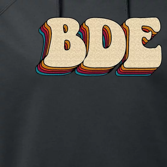 BDE Big Dick Energy Retro Style Performance Fleece Hoodie