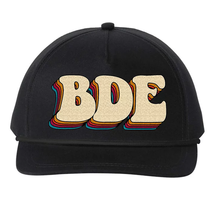 BDE Big Dick Energy Retro Style Snapback Five-Panel Rope Hat