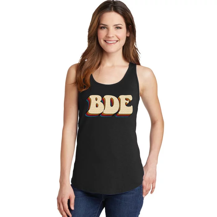 BDE Big Dick Energy Retro Style Ladies Essential Tank