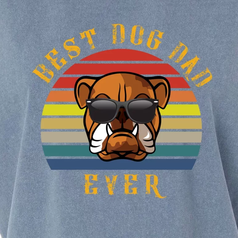 Best Bulldog Dog Dad Ever Funny Dog Great Gift Garment-Dyed Women's Muscle Tee