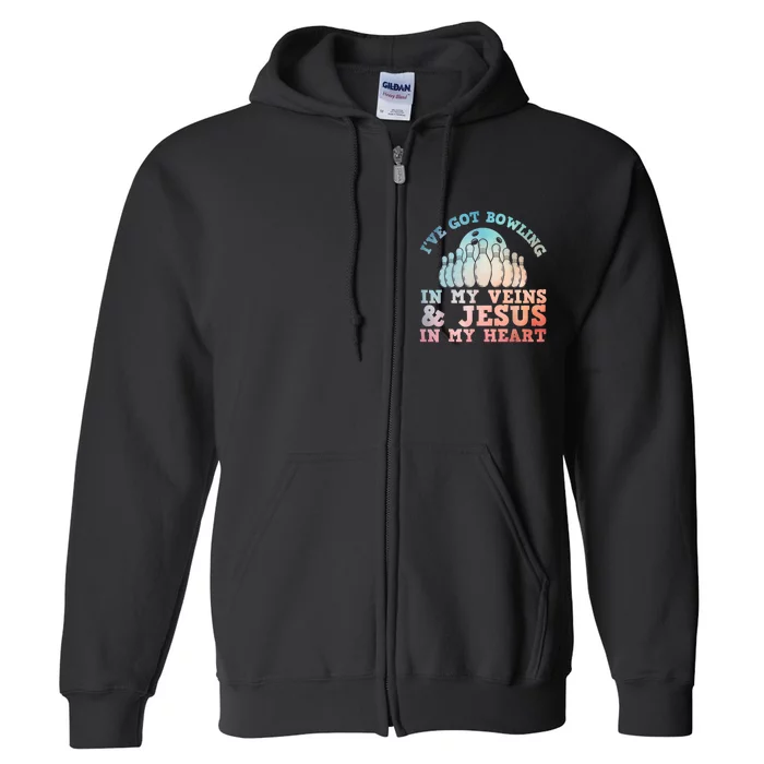 Best Bowling Design Jesus Christian Bowling Full Zip Hoodie